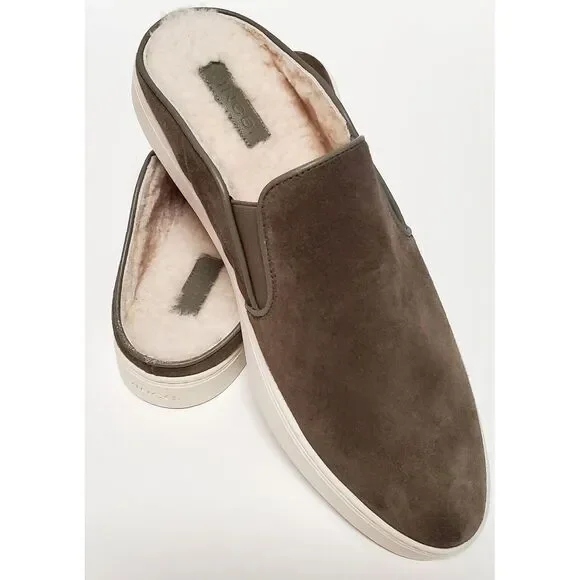 Vince Shoes Vince Sneakers Verrell Suede Shearling Mule Us40eu
